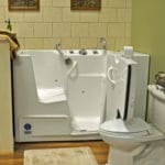 Sierra Remodeling bathroom upgrade added new slide in tub