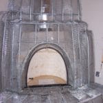 Kiva fireplace skeleton closeup